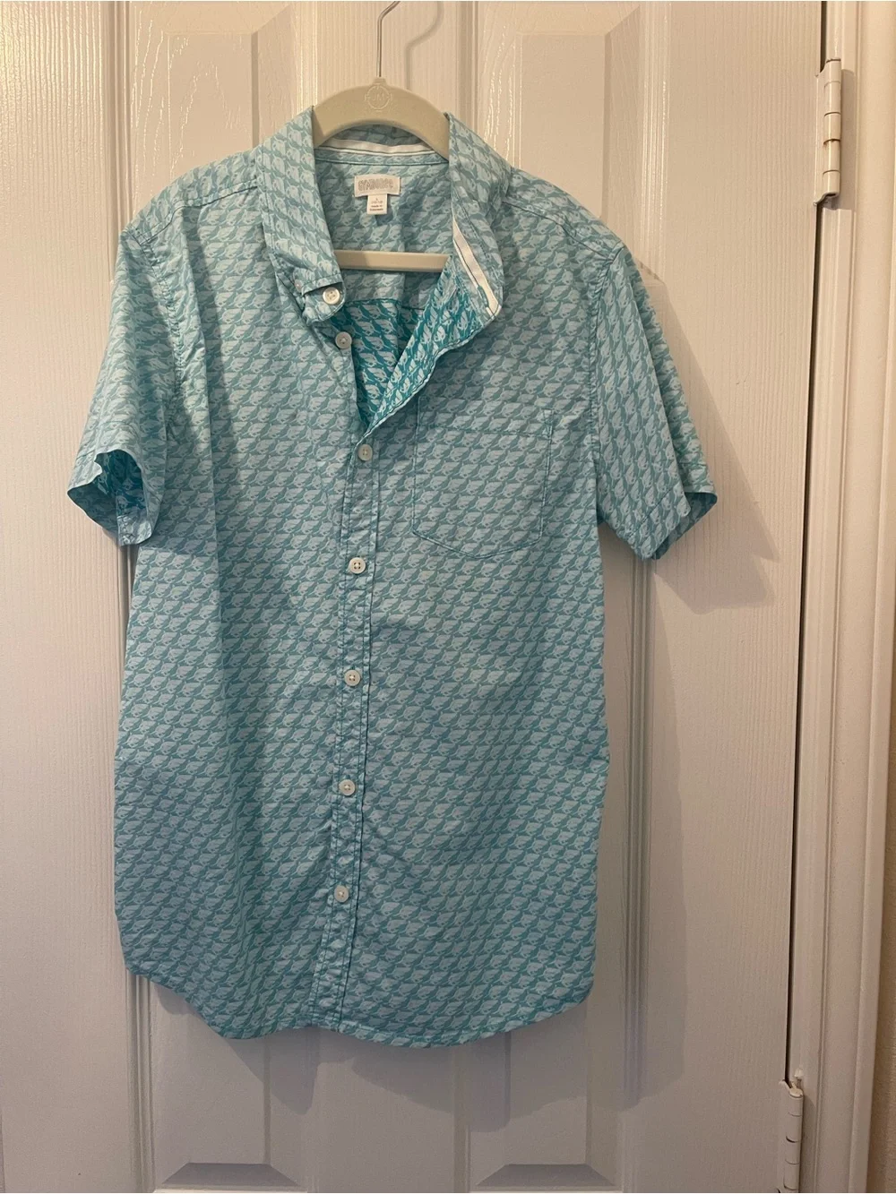 Gymboree Light Aqua Short-Sleeve Button-Down Shirt